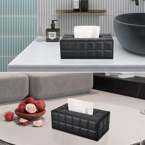 Servettboxar, servettboxar i PU-läder, rektangulära servettboxar för servetter