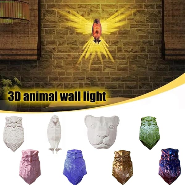 3D Djurformad LED Nattlampa - Örndesign, lämplig för sovrum, vardagsrum, trapphus, hallar och kök. (Vit Örn)