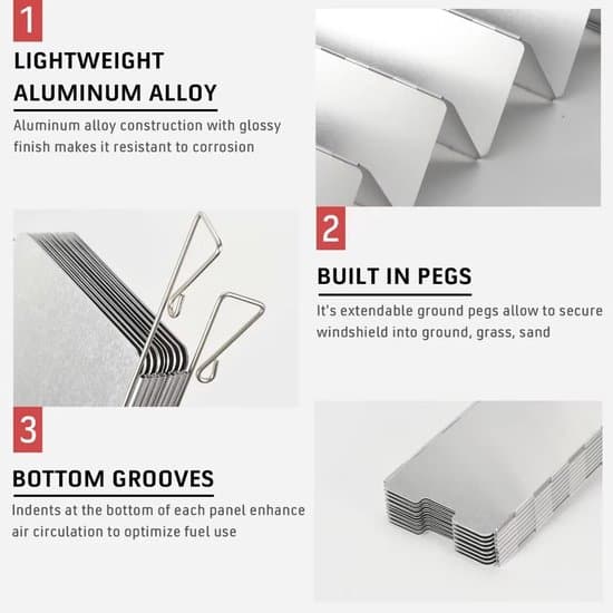 Vindskydd för campingkök - Vindskydd - 1 styck - Aluminium