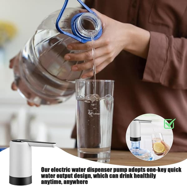 Elektrisk vattenpumpdispenser, portabel, hushålls vattenpumpdispenser för flaskvatten