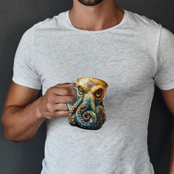 Pirate Octopus Ølkrus, 3D Octopus Design Ølkrus, Samlerobjekt Drikkevare til Mænd