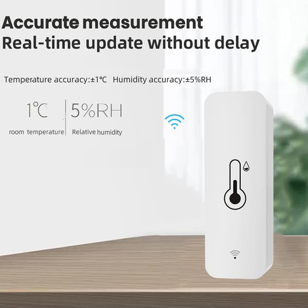 Tuya App WiFi Temperatur Fugtigheds Sensor, 3 stk.