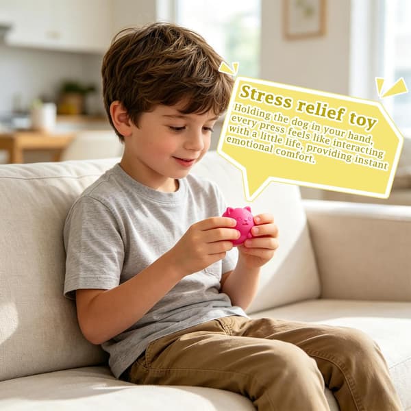 Squishy, 4-pakning sukkerballdesign, angstlindrende klemme for sensorisk lek, sensorisk fidget, sakte stigende squishy stressballer