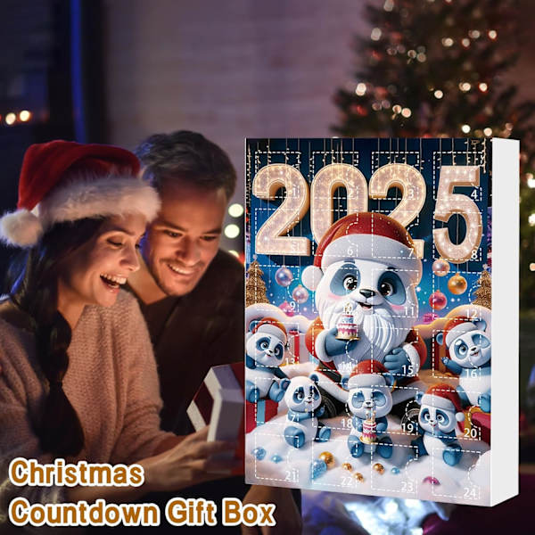Julekalender 2025 (24 dage) - Panda design, akrylmateriale