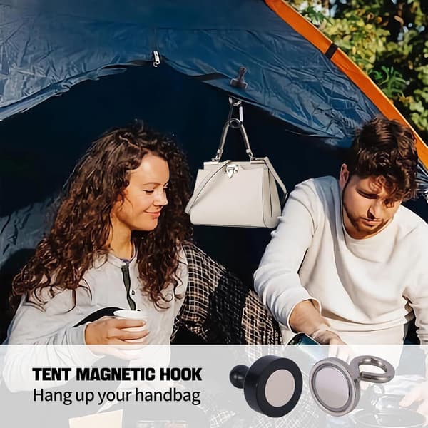 Magnetisk tältkrok, multifunktionella neodymtältkapellkrokar för utomhusäventyr, hållbara och bärbara, stöder tunga laster för camping Small S