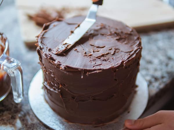 Rustfrit stål bageudstyr 6 tommer paletkniv eller vinklet spatel