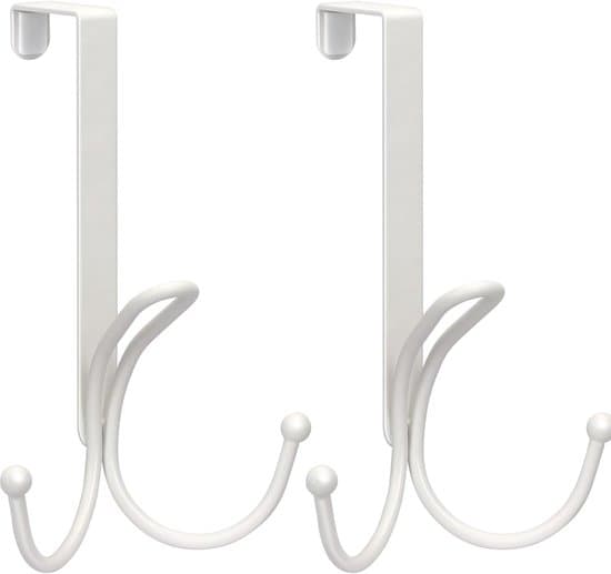 Set med 2 dörrklädhängare - Dörrkrok - Dörrkrokar - Sovrum och kök (vit)