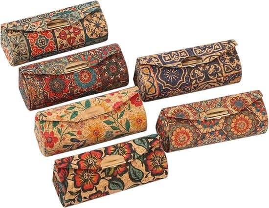 6-delt læbestiftorganizersæt – med spejl – Læbepomadeorganizer – Mål 8x3 cm