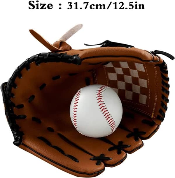 Basebollhandskar Softbollhandske, 12.5 Spelare Föredrar Slitstarkt PU-Material Förtjockad Softboll Fälthandske, Vänsterhandske Högerhandskast
