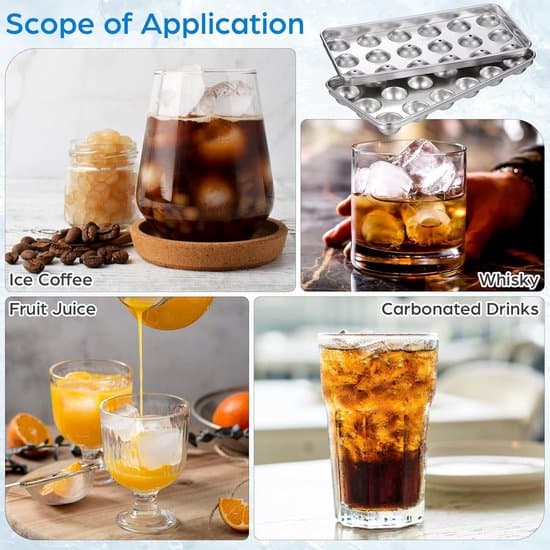 Isform – rund form – med låg – til whisky, cocktails, kaffe og drinks