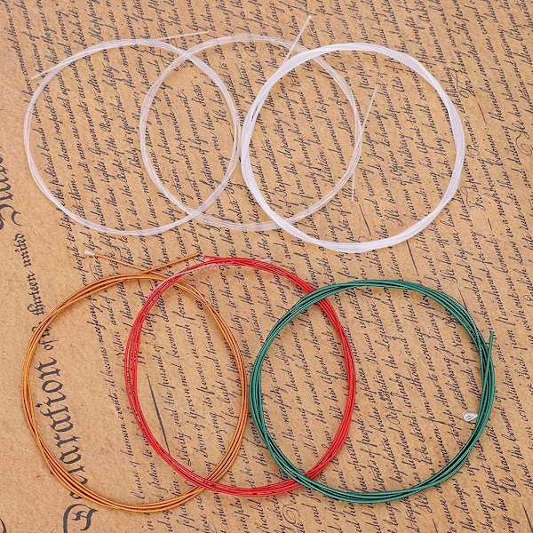 Gitarrsträngar Nylon. Akustiska gitarrsträngar Färgade gitarrsträngar 6st/set Nylon Klassiska strängar Standardspänning för akustisk gitarrbyte
