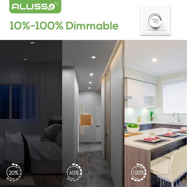 6st 7w Vit LED Downlight Infällda Taklampor Slim Spot Light