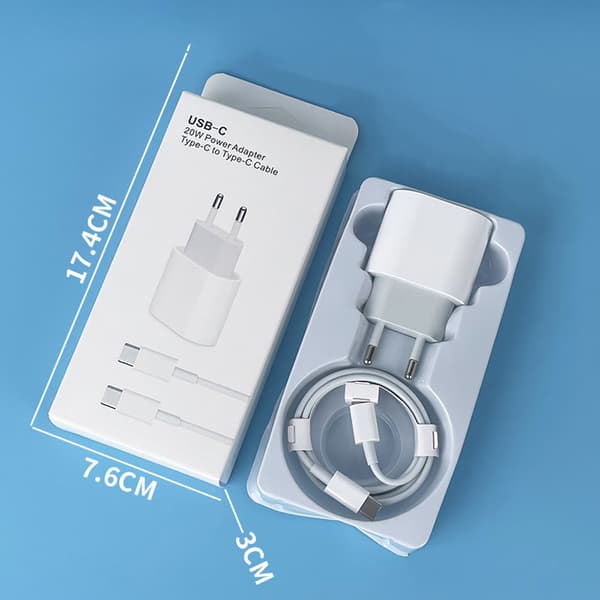 4st Laddare för iPhone 15 + 2M kabel Snabbladdare USB-C till USB-C