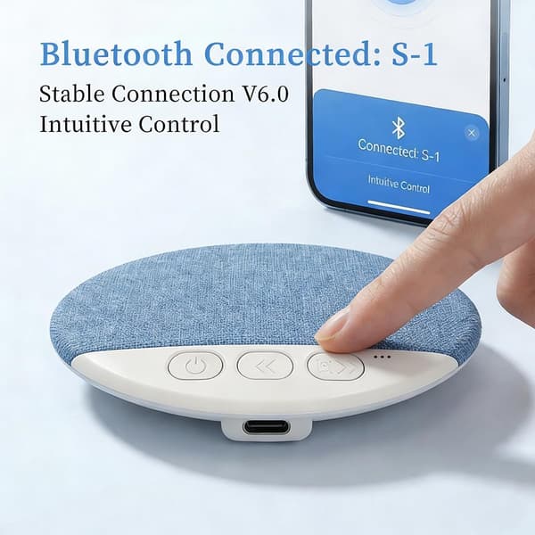 Bluetooth pudhøjttaler til søvn, underpudehøjttaler med hvid støj og timer, privat søvnhjælp hovedtelefonalternativ til par, voksne