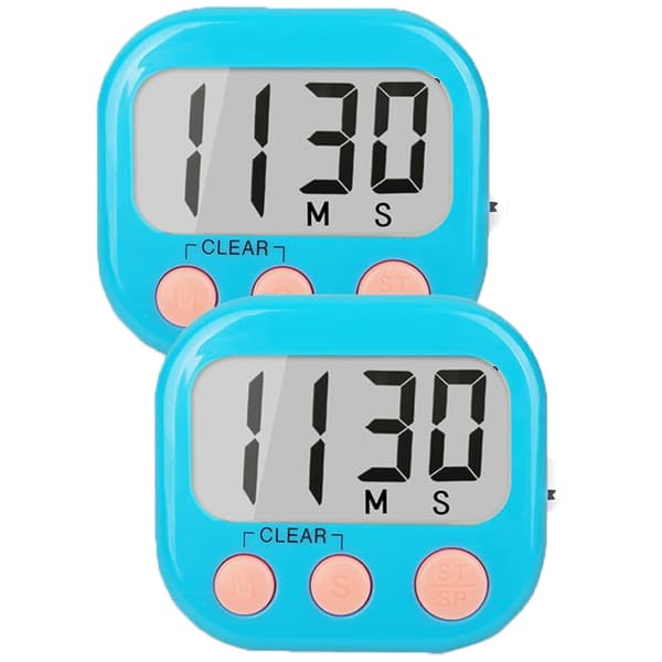 Klasseromstimere for lærere Barn Stor Magnetisk Digital Timer 2-pakning Blue