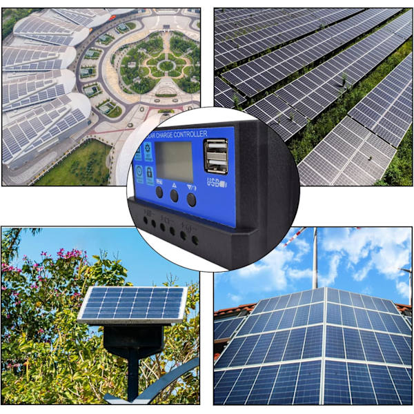Solar Charge Controller PWM30A 12V/24V Solpanel Regulator