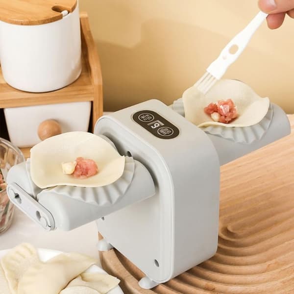 Automatisk Elektrisk Dumplingmaskin - Oppladbar, 2 Moduser, Multi-Tilbehør for Dumplings, Paier & Bakverk