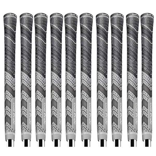 10 st Golf Pride MCC PLUS 4 Golfgrepp Standardstorlek Grey