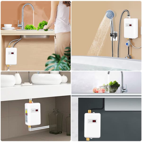 Elektrisk 220V 3800W Varmvattenberedare för Badrum