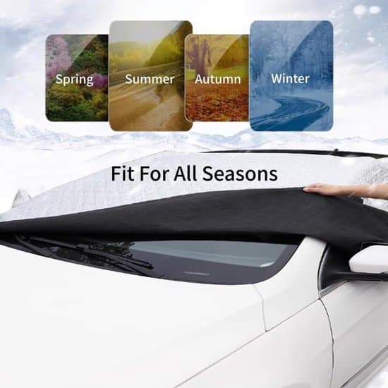 Vindusviskerdeksel for snø og is – Universell passform for de fleste biler inkluderer sidevindu- og sidespeildeksler – Vinterbeskyttelse for frontruten