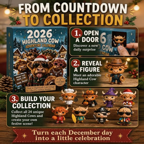 Highland Ko Adventskalender 2026, 24-dagars julnedräkningspresent