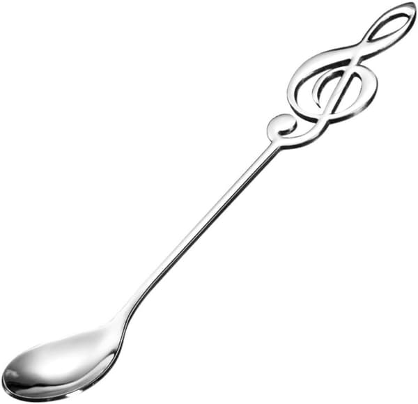 Teske Suppe Node Ske Kaffeske Rustfrit Stål Dessert Is Ske (Sølv 4-Stk)