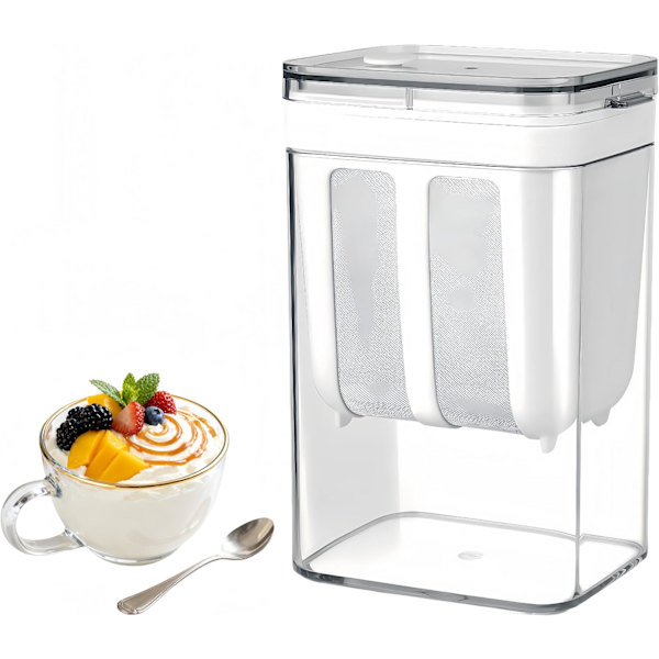 1100 ml kapasitet yoghurt sil/separator for gresk yoghurtmaskiner, brukt til myse separasjon.