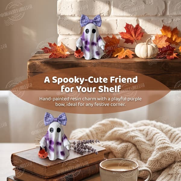 Halloween Spøgelse Harpiks Håndværk Figur Skrivebordsornament Bordplade