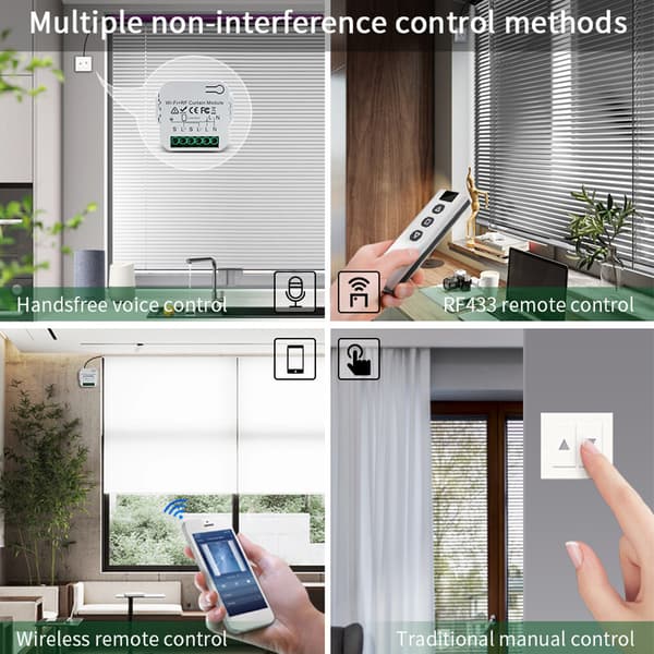 Tidsinställd Röststyrd Rörformig Motor Kontroller Switch Smart Hem WIFI Gardin Switch På Och Av Enhet