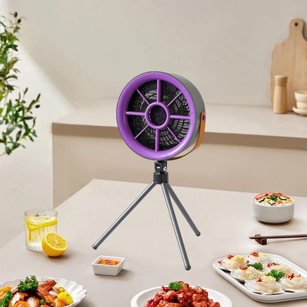 Kompakt emhætte/ventilator/mini emhætte, velegnet til grill og camping. Grå (lilla)
