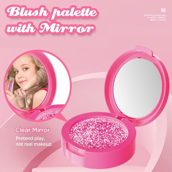 Falske makeupsæt til piger legetøj 3 4 5 år, foregive makeuplegetøj til piger fødselsdagsgaver 3-5 år (pink)