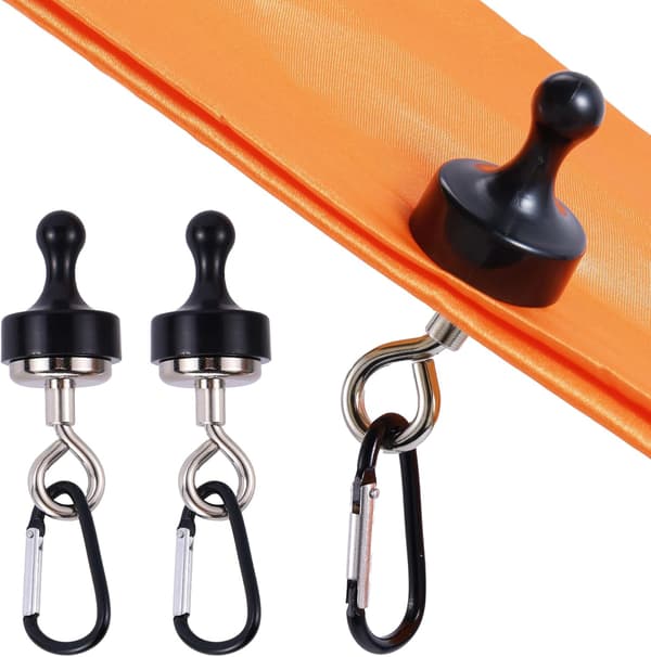 Magnetisk tältkrok, multifunktionella neodymtältkapellkrokar för utomhusäventyr, hållbara och bärbara, stöder tunga laster för camping Small S
