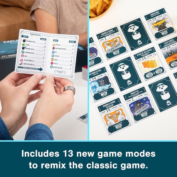 Exploding Kittens Recipe for Disaster Deluxe spillsett fra Exploding Kittens - Kortspill for voksne, tenåringer og barn - Morsomme familiespill
