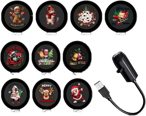 Plug and Play HD juleprojektor, juleprojeksjonsnattlys (10 stk)
