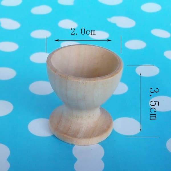 6 stk. Træ Æggebægre DIY Blank Ufærdige Træ Display Stande, Påskepynt