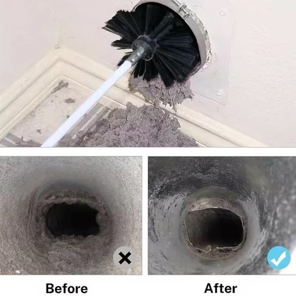 Rengöringssats för skorsten och ventilation med förlängningsstänger