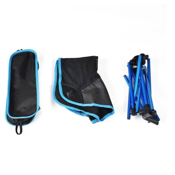 Sammenklappelig campingstol med armlæn Blue and black