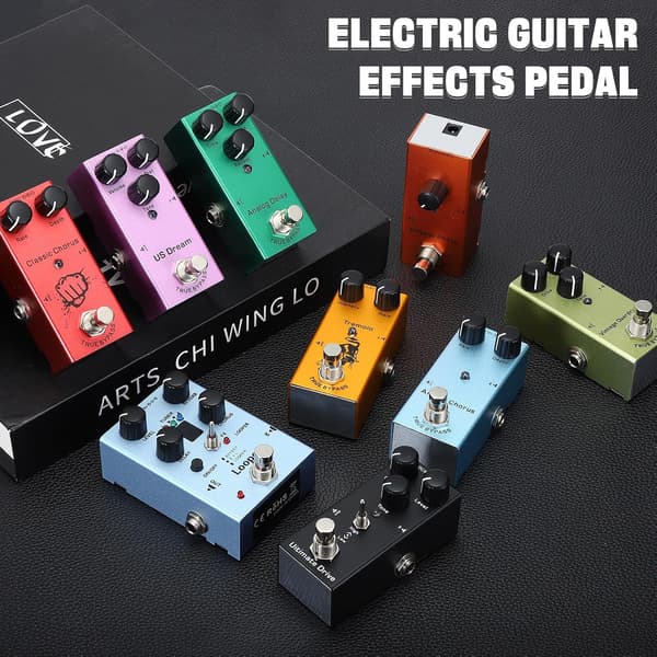 Elektrisk gitarr-effektpedal - DC 9V / Röd / Klassisk Chorus True Bypass Mini Single-effektpedal [för elgitarr & bas]