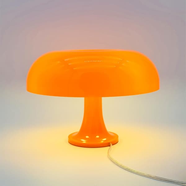 Lotus Studio Orange Svamplampa, Modern Rumsbelysning för Sovrum | Cool Retro Vardagsrumsinredning (Orange)