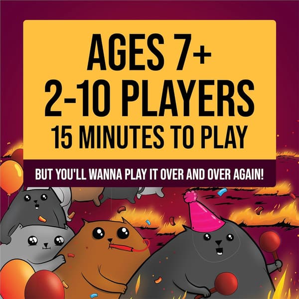 Exploding Kittens Party Pack - 2-10 pelaajaa - Ikä 7+ - Bilepeli, Perhepeli-ilta, Lasten ja aikuisten korttipeli