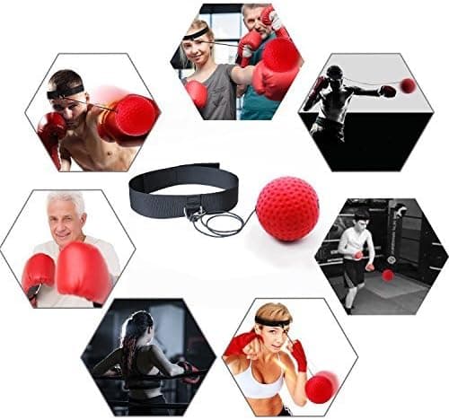 Bærbar Punching Reflex Bold - Pandebånd & Rebound Bold til Boksetræning, Hånd-Øje Koordination & Reaktionshastighed