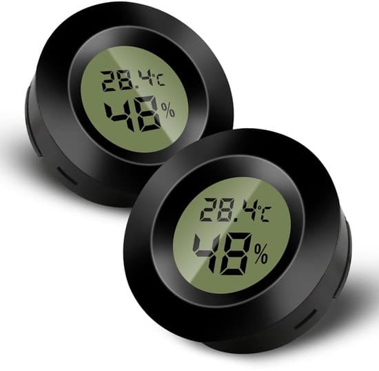 Termometer - Digitalt Termometer - Mini Digitalt Indendørs Rumtermometer - LCD Digital Hygrometer - Temperatur- og Fugtighedsmåler til Hjemmet - Sort - 2 STK