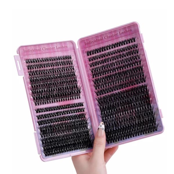 DIY Segmentoidut tekoripset, yksilölliset tekoripset - tuuheuttavat ripset, musta