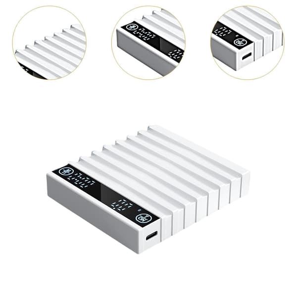 Mini Espresso Vægt med Timer - USB Genopladelig Digital Kaffevægt 8,5x9,5x2cm til Pour Over, Professionel & Kompakt (Hvid) White