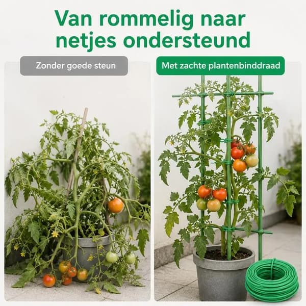 Hagebindetråd – Fleksibel tråd for klatreplanter (20 m) – Grønn – For klatreplanter