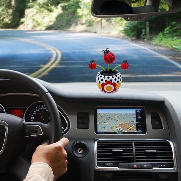 Solcelledansende blomst, sød strømblomst til bildekoration, svingende blomster, solcelledashboarddekorationer, blomsterdansende legetøjsbil-dashboardblomst