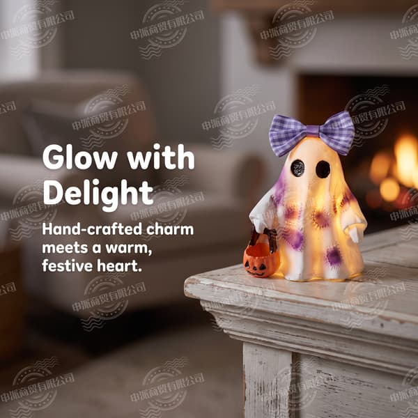 Halloween Spøgelse Harpiks Håndværk Figur Skrivebordsornament Bordplade