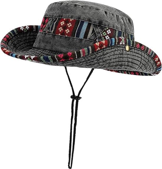 Solhat - Sommerhat til mænd - UV-beskyttelse - Pakbar bomuldsjagthat - Vandrehat - Bush hat - Bøllehat - Havehat - Blød hat