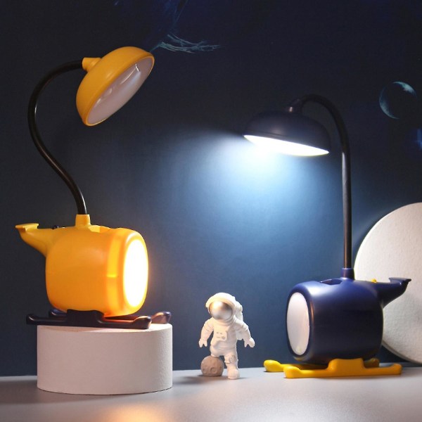 Skrivbordslampa Kreativ form Flimmerfri Mjuk belysning Flexibel slangdesign  Energisparande Dekorativt ögonskydd Blått ljus Gratis LED-läsning La Blue  255b | Blue | Fyndiq
