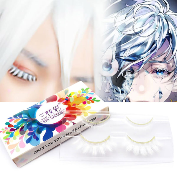 Konstgjorda ögonfransar Mjuka Bekväma att bära Fiber Anime Vita  lösögonfransar för maskerad aee1 | Fyndiq